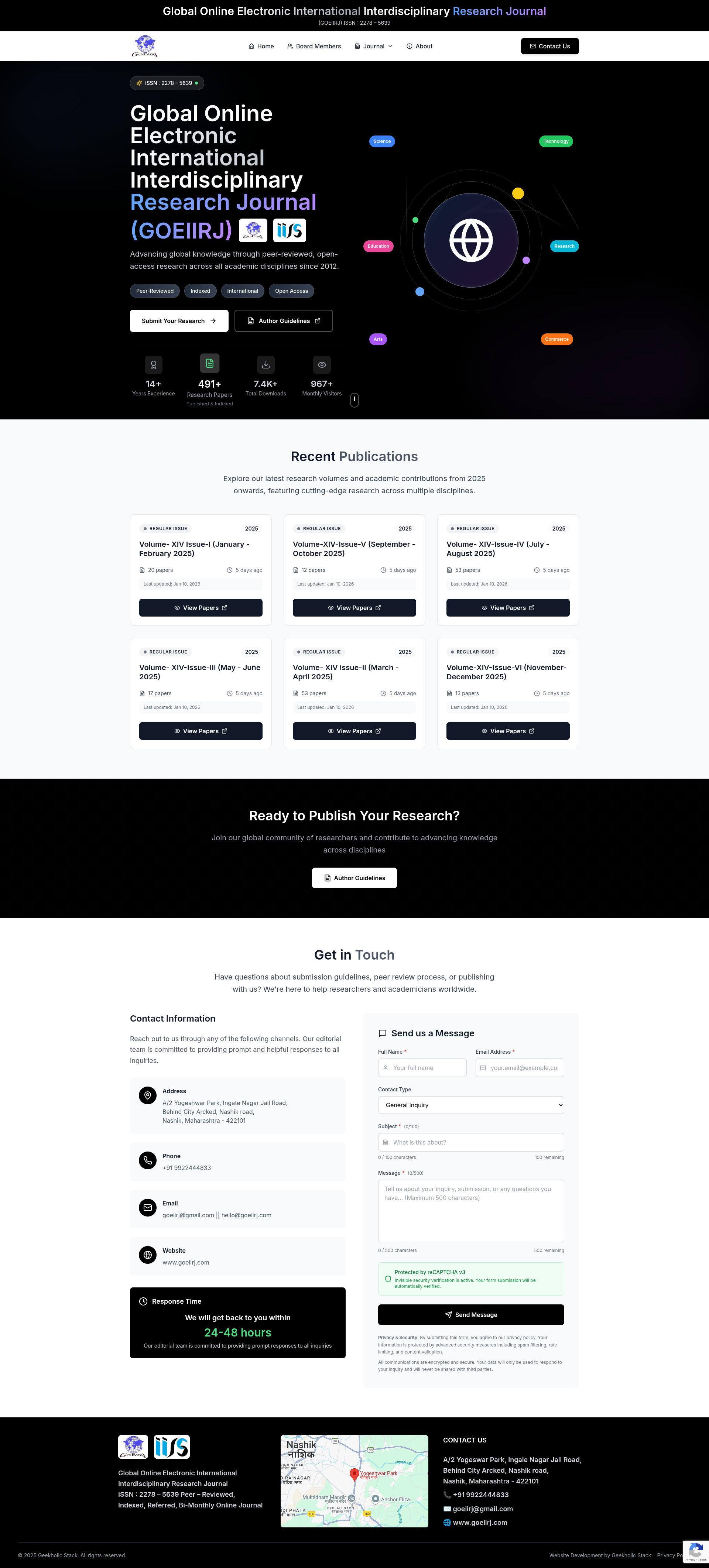Global Online Electronic International Interdisciplinary Research Journal (GOEIIRJ)